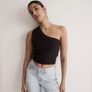 Madewell Textural-Knit One-Shoulder Sweater Tank